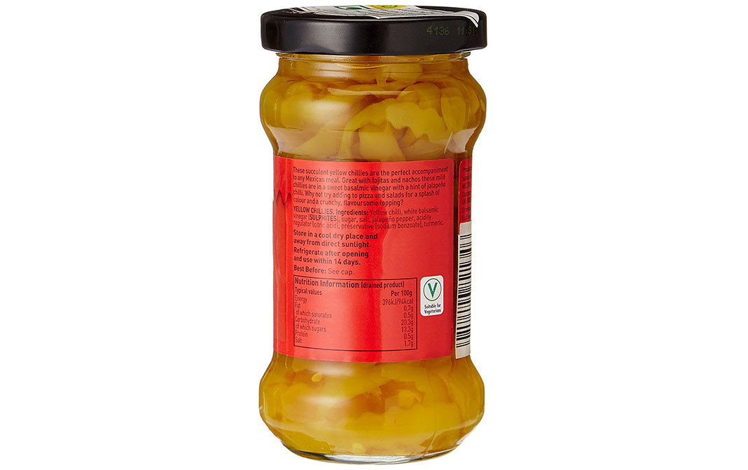 Mexican Santa Maria Yellow Chillies - Mild   Glass Jar  200 grams